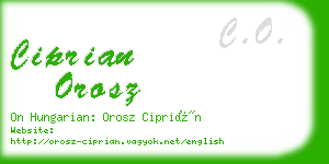 ciprian orosz business card